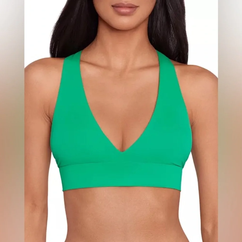 Lauren Ralph Lauren Twist Back Bikini Top in Green Size 8 New
